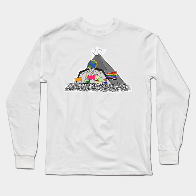 Glastonbury Festival Pyramid Stage Long Sleeve T-Shirt by Fre-j-a